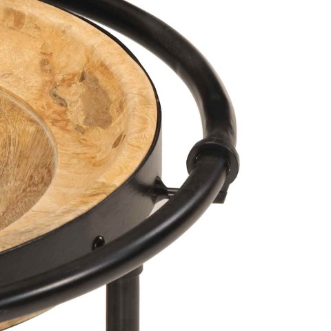 2-CZĘŚCIOWY ZESTAW STOLIKÓW BOCZNYCH Z LITEGO DREWNA MANGO