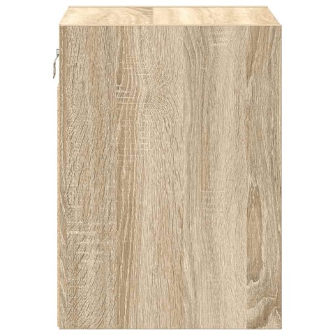 GARAŻOWE SZAFKI ŚCIENNE 2 SZT. DĄB SONOMA DREWNO KLEJONE