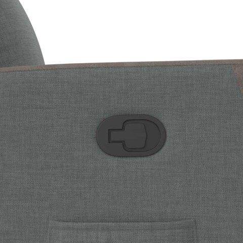 PODNOSZONY FOTEL ROZKŁADANY CIEMNOSZARY OBITY TKANINĄ