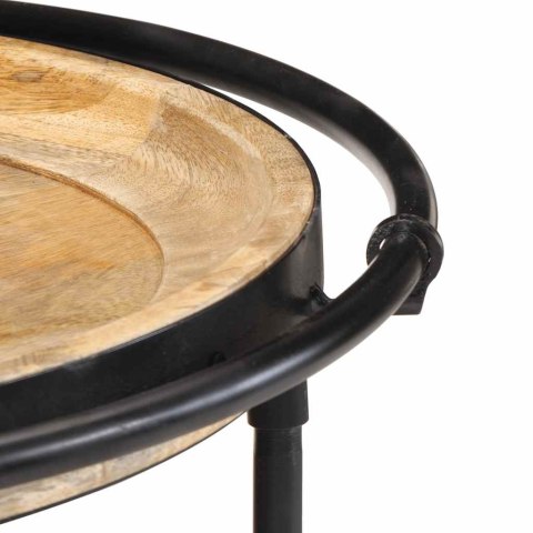 STOLIK BOCZNY Ø55X60CM DREWNO LITE MANGO