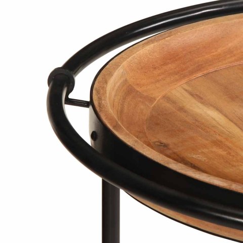 STOLIK POMOCNICZY Ø55X60CM DREWNO LITE AKACJA