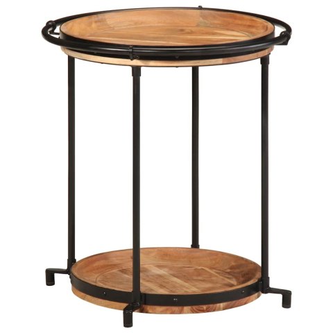 STOLIK POMOCNICZY Ø55X60CM DREWNO LITE AKACJA