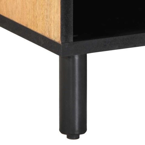 SZAFKA RTV BRĄZOWA 80X31,5X46CM DREWNO LITE MANGO