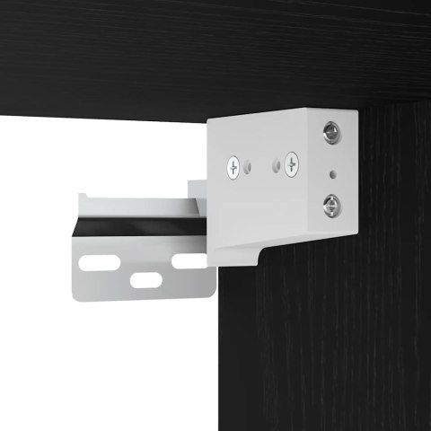 GARAŻOWE SZAFKI 2 SZT. CZARNE DREWNO KLEJONE