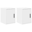 GARAŻOWE SZAFKI ŚCIENNE 2 SZT. BIAŁE DREWNO KLEJONE