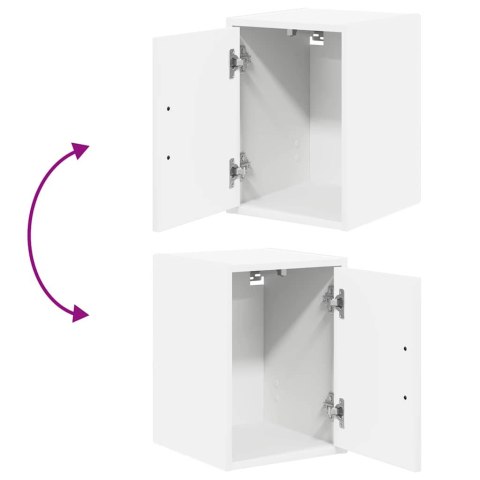 GARAŻOWE SZAFKI ŚCIENNE 2 SZT. BIAŁE DREWNO KLEJONE