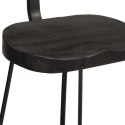 HOKERY BAROWE 2 SZT. CZARNY 49X43X88CM DREWNO LITE MANGO