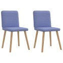 KRZESŁA DO JADALNI 2 SZT. JEANS NIEBIESKI TKANINA