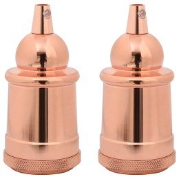 OPRAWKI DO LAMP 2 SZT. RÓŻOWE ZŁOTO E27 ALUMINIUM VINTAGE INDUSTRIALNE