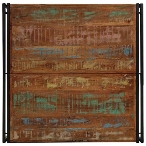 STOLIK KAWOWY WIELOKOLOROWY 100X100X35CM LITE DREWNO ODZYSKANE