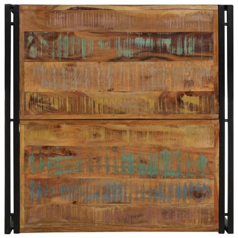 STOLIK KAWOWY WIELOKOLOROWY 80X80X35CM LITE DREWNO ODZYSKANE