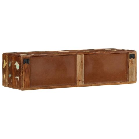 SZAFKA ŚCIENNA POD TV 100X32X25CM LITE DREWNO ODZYSKANE
