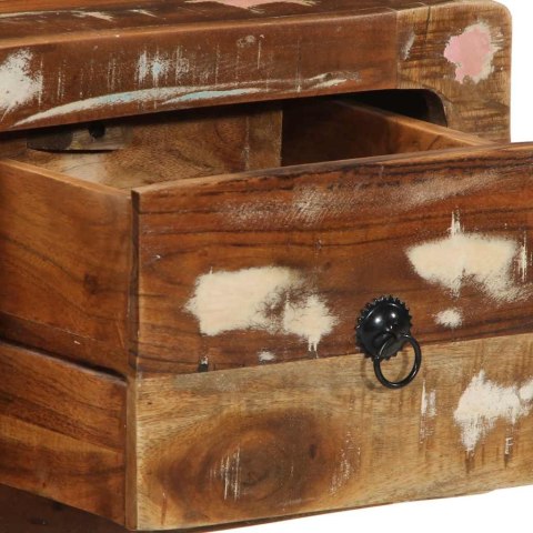 SZAFKA ŚCIENNA POD TV 100X32X25CM LITE DREWNO ODZYSKANE