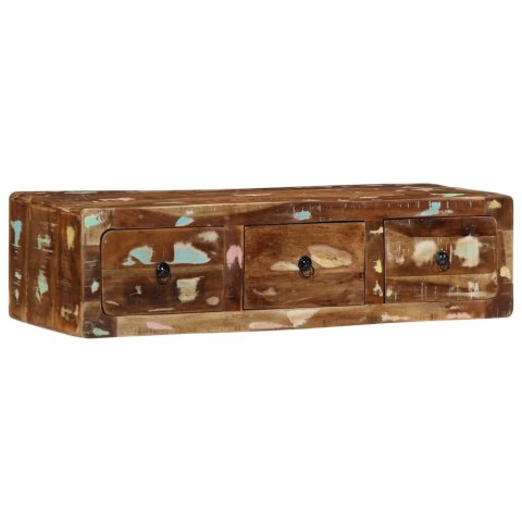 SZAFKA ŚCIENNA POD TV 100X32X25CM LITE DREWNO ODZYSKANE