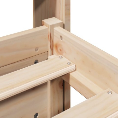 RAMA ŁÓŻKA Z WEZGŁOWIEM 140X200CM LITE DREWNO SOSNOWE