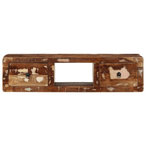 SZAFKA ŚCIENNA POD TV 100X32X25CM LITE DREWNO ODZYSKANE