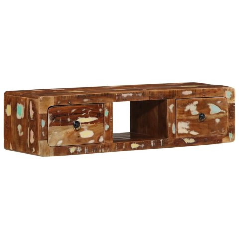 SZAFKA ŚCIENNA POD TV 100X32X25CM LITE DREWNO ODZYSKANE