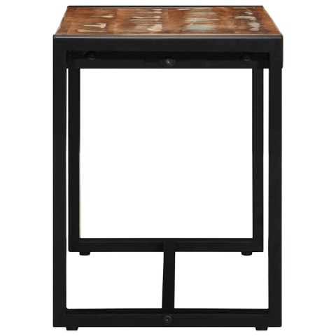 ŁAWKA WIELOKOLOROWA 80X35X45CM LITE DREWNO ODZYSKANE