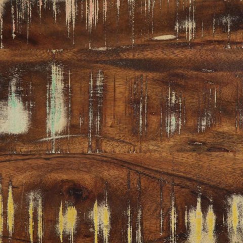 ŁAWKA WIELOKOLOROWA 80X35X45CM LITE DREWNO ODZYSKANE