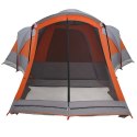 NAMIOT RODZINNY TUNEL 8-OS. SZARO-POMARAŃCZOWY WODOSZCZELNY