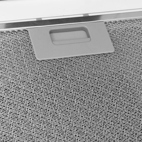 OKAP KUCHENNY 60CM STAL NIERDZEWNA I HARTOWANE SZKŁO BIAŁY