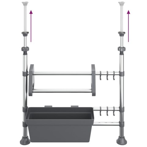 REGULOWANY ORGANIZER KUCHENNY ALUMINIOWY