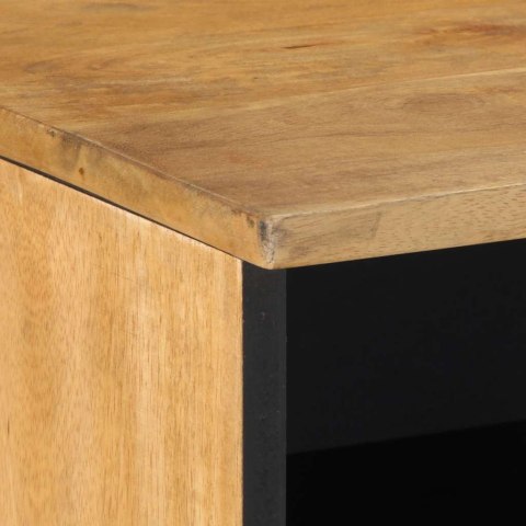 SZAFKA RTV BRĄZOWA 80X33X46CM DREWNO LITE MANGO