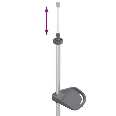 TELESKOPOWY NAROŻNY STOJAK PRYSZNICOWY 4-POZIOMOWY SREBRNY