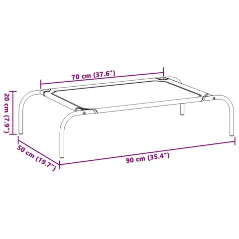 LEGOWISKO DLA PSA NA PODWYŻSZENIU CZARNE S TEXTILENE