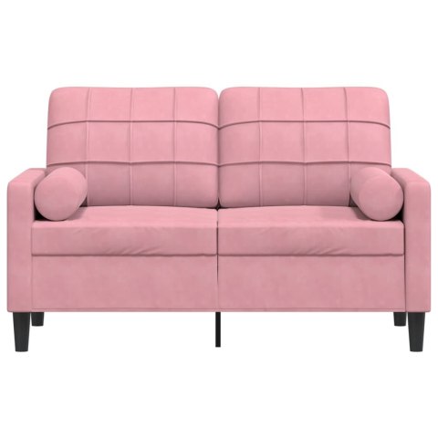 2-OSOBOWA SOFA Z PODUSZKAMI RÓŻOWA 120CM AKSAMIT