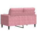 2-OSOBOWA SOFA Z PODUSZKAMI RÓŻOWA 120CM AKSAMIT