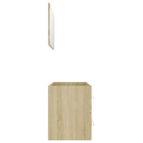 2-CZĘŚCIOWY ZESTAW MEBLI ŁAZIENKOWYCH DĄB SONOMA PŁYTA