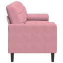 3-OSOBOWA SOFA Z PODUSZKAMI RÓŻOWA 210CM AKSAMIT