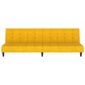 2-OSOBOWA KANAPA ŻÓŁTA TAPICEROWANA AKSAMITEM