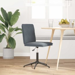 KRZESŁO STOŁOWE CIEMNOSZARE OBITE AKSAMITEM