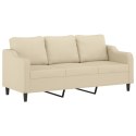 3-OSOBOWA SOFA KREMOWA 180CM TAPICEROWANA TKANINĄ