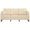 3-OSOBOWA SOFA KREMOWA 180CM TAPICEROWANA TKANINĄ