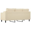 3-OSOBOWA SOFA KREMOWA 180CM TAPICEROWANA TKANINĄ