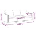 3-OSOBOWA SOFA KREMOWA 180CM TAPICEROWANA TKANINĄ