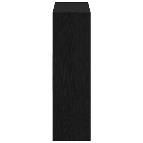 REGAŁ NA KSIĄŻKI CZARNY DĄB 97,5X29,5X100CM DREWNO KLEJONE