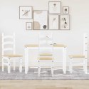 5-CZĘŚCIOWY ZESTAW JADALNY „PANAMA" BIAŁE LITE DREWNO SOSNOWE