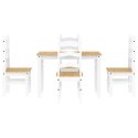 5-CZĘŚCIOWY ZESTAW JADALNY „PANAMA" BIAŁE LITE DREWNO SOSNOWE