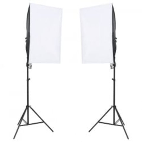 FOTOGRAFICZNY ZESTAW STUDYJNY Z LAMPAMI I TŁEM-