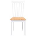 KRZESŁA DO JADALNI 2 SZT. BIAŁE LITE DREWNO GUMOWE