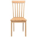 KRZESŁA DO JADALNI 2 SZT. NATURALNE DREWNO LITE GUMA