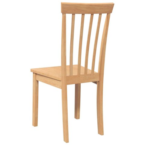 KRZESŁA DO JADALNI 2 SZT. NATURALNE DREWNO LITE GUMA