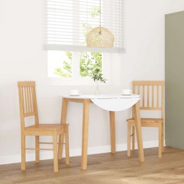 KRZESŁA DO JADALNI 2 SZT. LITE DREWNO GUMA