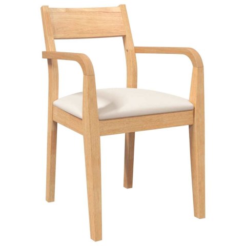 KRZESŁA DO JADALNI Z PODUSZKAMI 2 SZT. DREWNO LITE GUMA