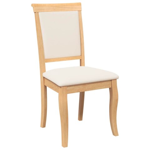 KRZESŁA DO JADALNI Z PODUSZKAMI 2 SZT. DREWNO LITE GUMA