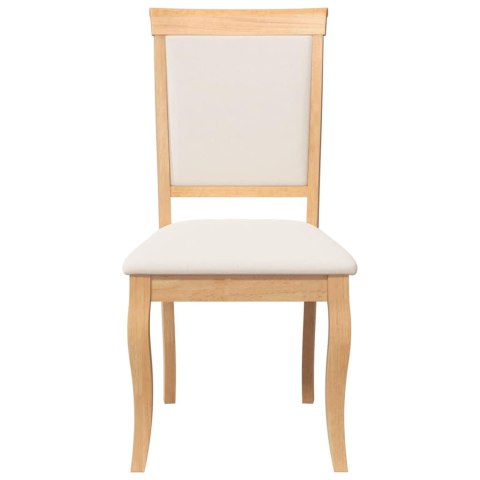 KRZESŁA DO JADALNI Z PODUSZKAMI 2 SZT. DREWNO LITE GUMA